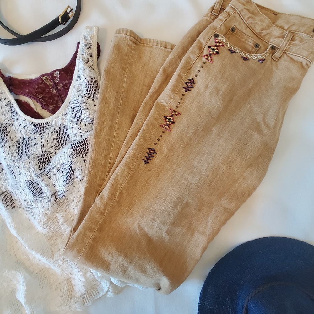 Ralph Lauren Bootcut Beaded Jeans (BOHO)